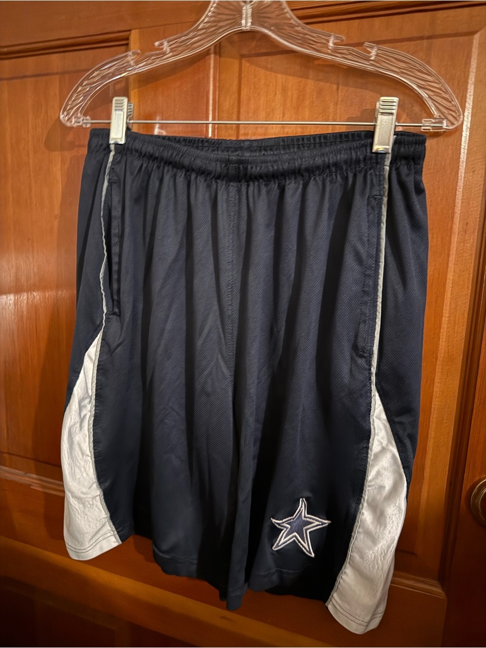 NFL Navy and White Kids Athletic Shorts with Star Logo